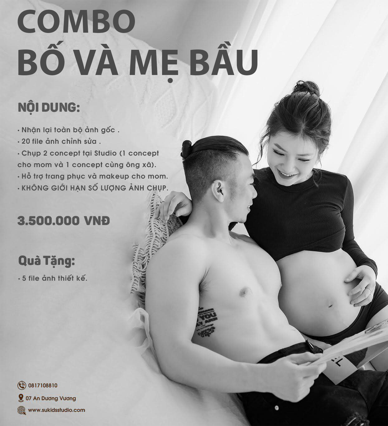 chụp ảnh bố và mẹ bầu