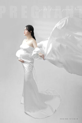 trang phục chụp ảnh bầu đẹp